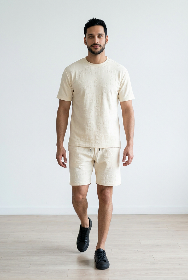 חליפת קיץ עם כיתוב - canavaro jeans