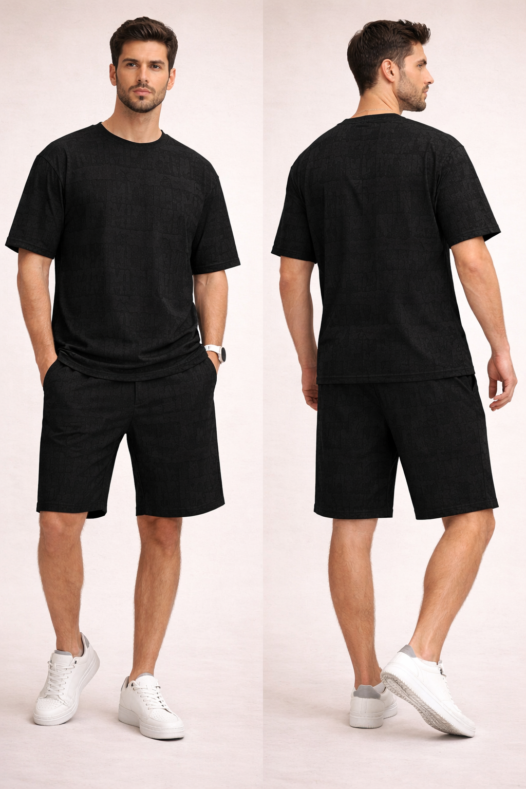 חליפת קיץ עם כיתוב - canavaro jeans