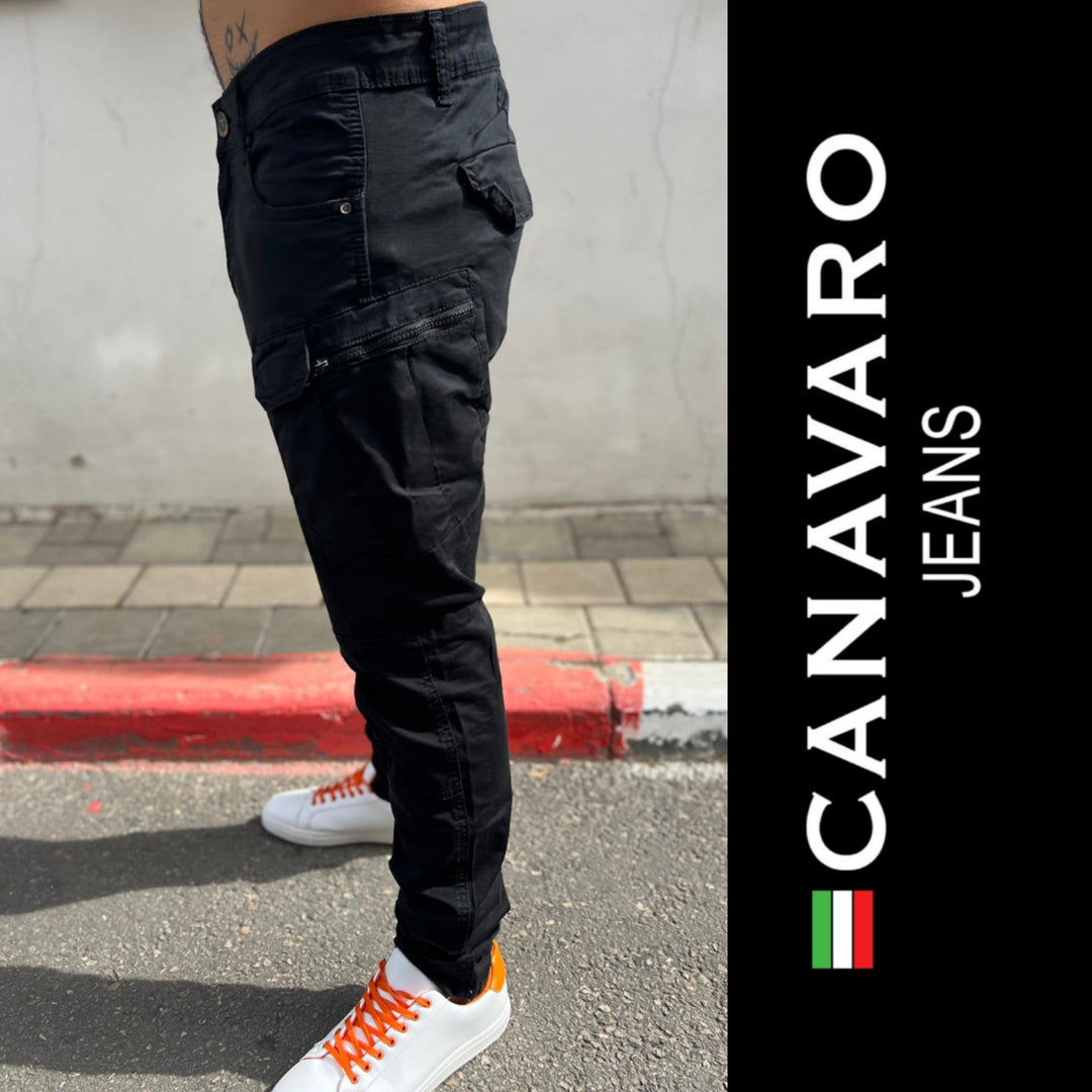 דגמח שחור משודרג - canavaro jeans