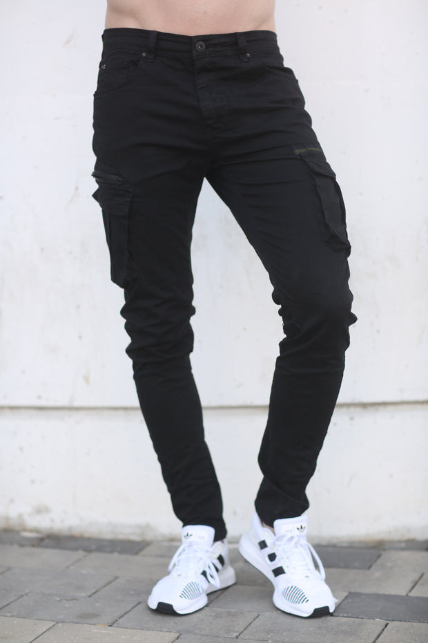 דגמח שחור בלי שרוך - canavaro jeans